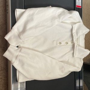 Abercrombie soft af size medium white polo sweater